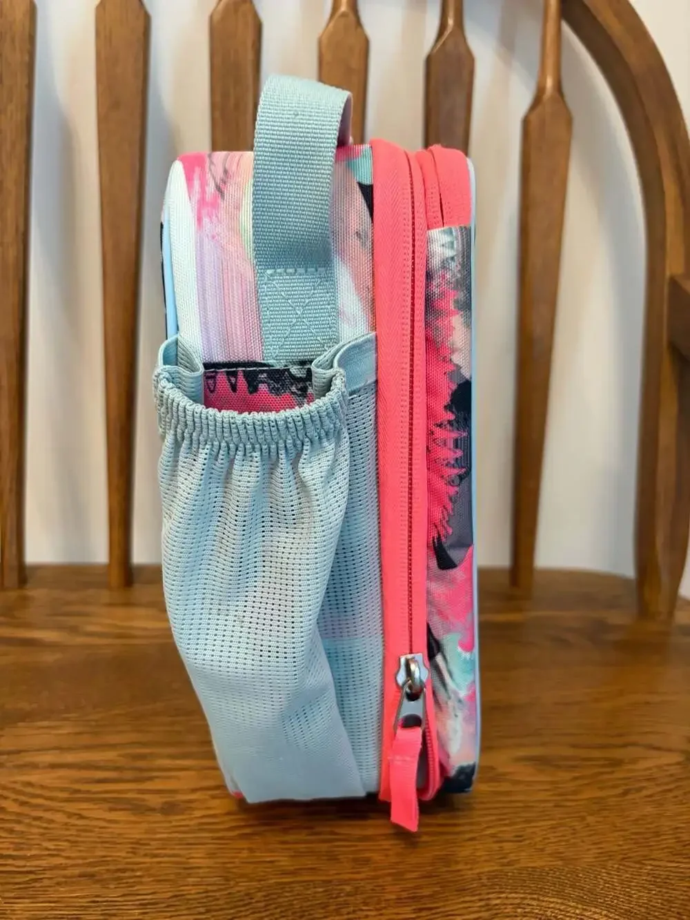 Under Armour Scrimmage Lunch Box Blurred Edges Pink Blue Geometric Cooler